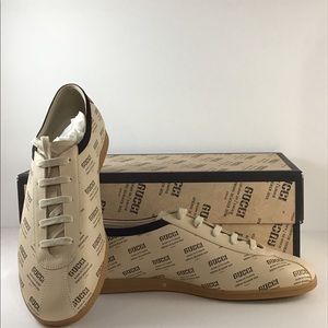 Calfskin Mens Falacer Stamp Print Apollo Sneakers